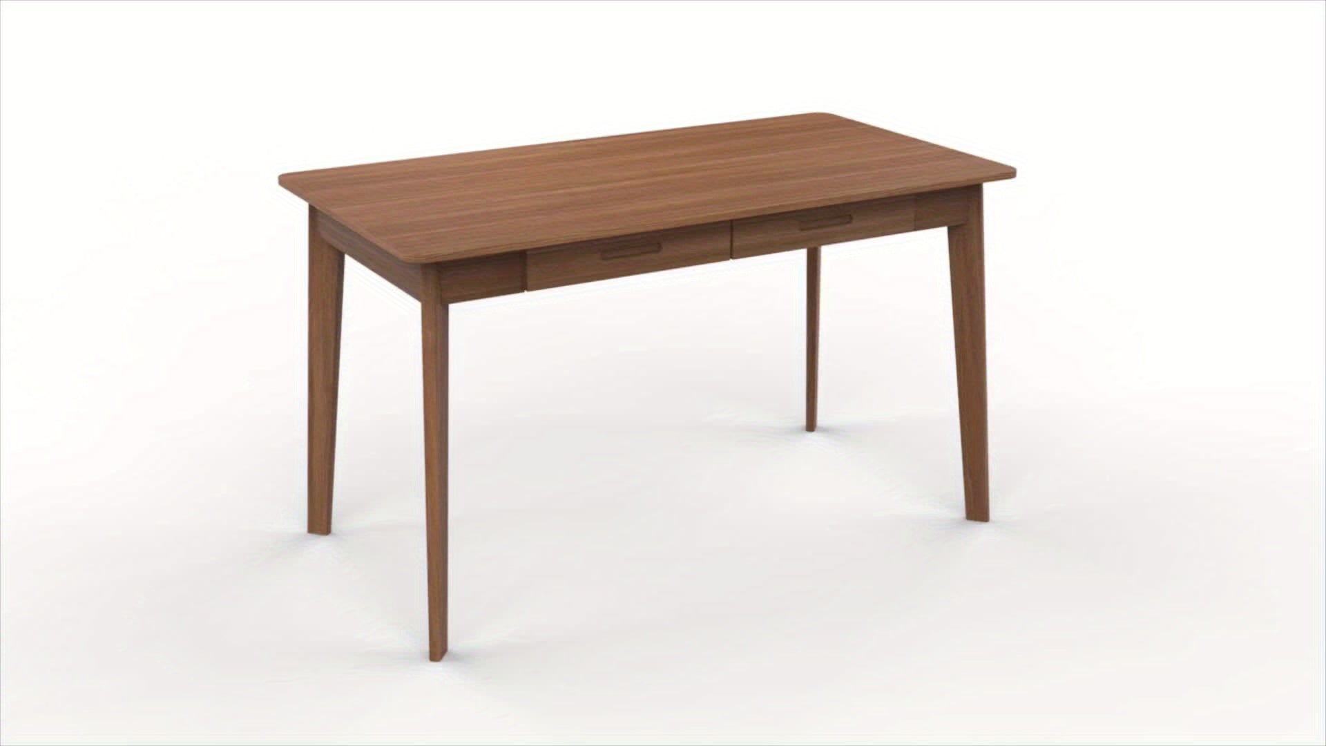 Modern Office Desk Computer Desk Writing Wood Desk Study Work Desk, with 2 Drawer, Suitable for Study or Office, Equipped with Two Drawers and Four Legs, Designed with Simplicity